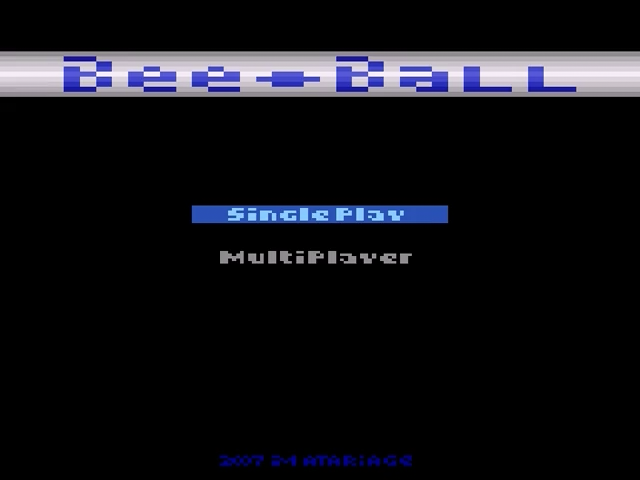 Bee-ball (Homebrew) — Title screen